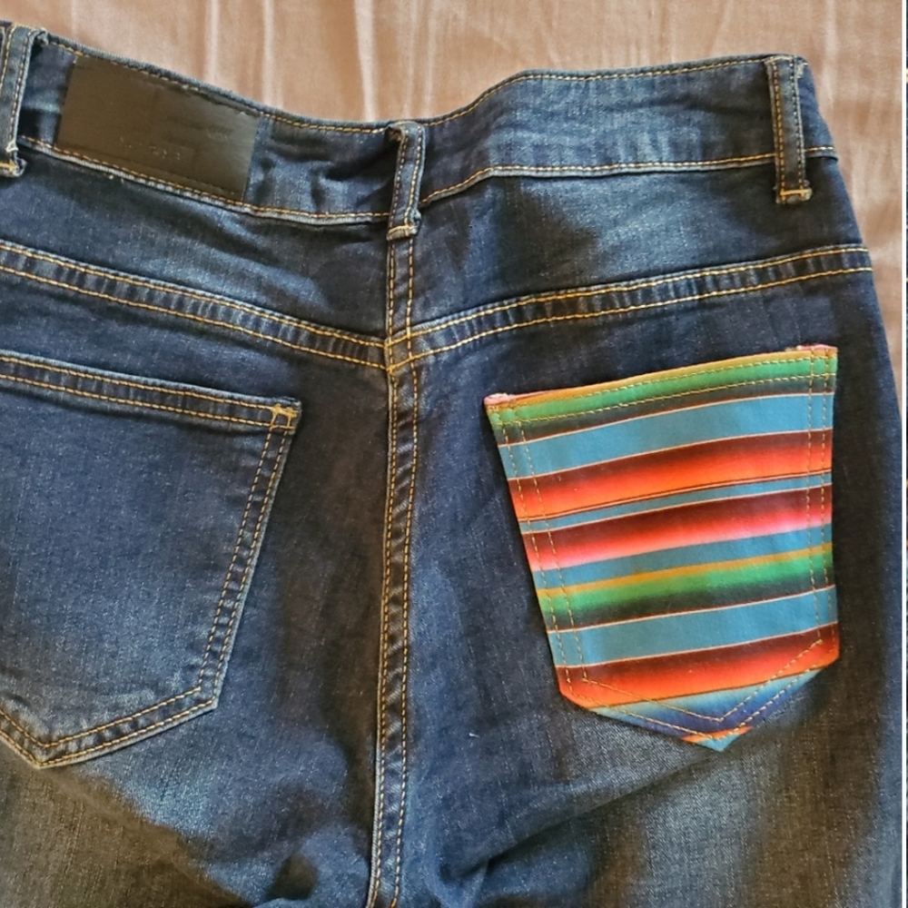 Fallon Taylor serape jeans